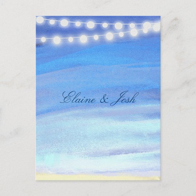 Postal Luces de cuerda en el agua (Anverso)