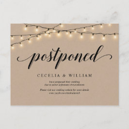 Postal Luces de cuerdas, Kraft, aplazamiento de la invita