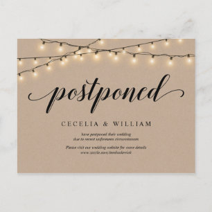 Postal Luces de cuerdas, Kraft, aplazamiento de la invita