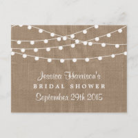 Luces de cuerdas, receta de ducha de novia en Burl