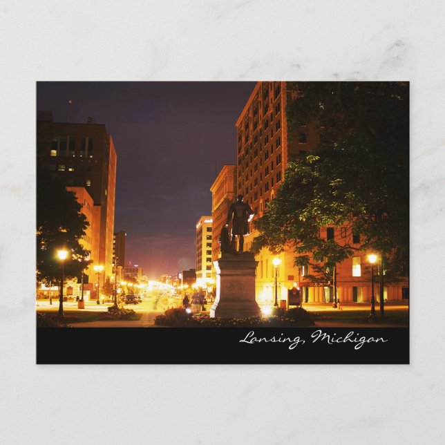 Postal Luces de la avenida Michigan (Anverso)