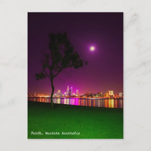 Postal Luces de la ciudad de Perth en el sur de Perth For