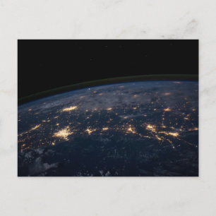 Postal Luces De La Ciudad Del Sur De Estados Unidos.