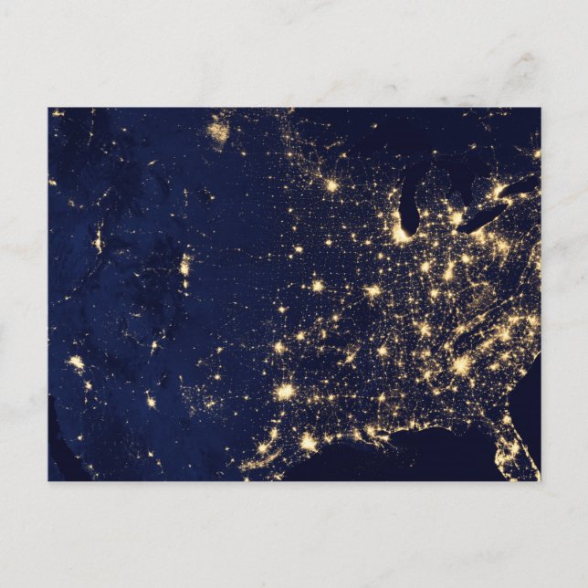 Postal Luces de Nasa en Space USA (Anverso)