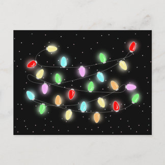 Postal Luces de Navidades coloridas