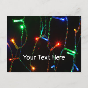 Postal Luces de Navidades de colores personalizables