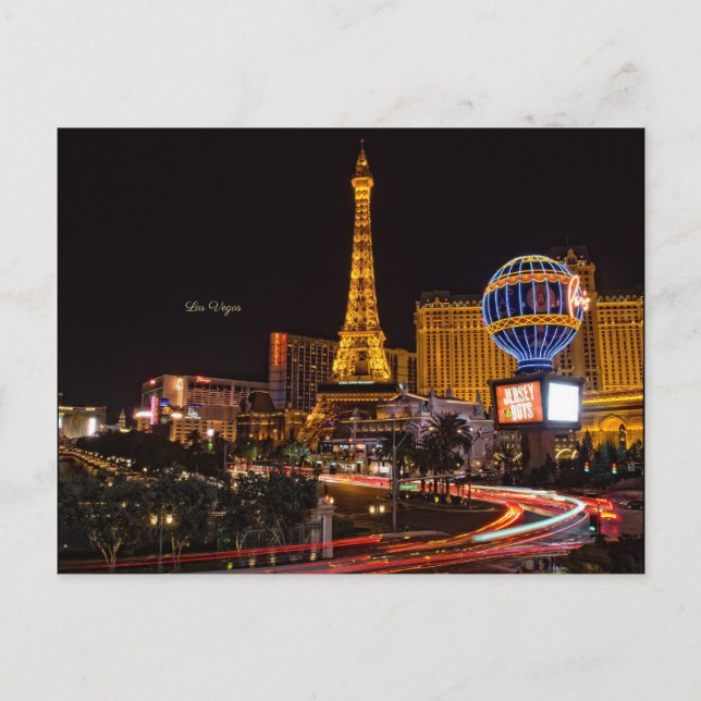 Postal Luces de neón de Las Vegas, Nevada (Anverso)