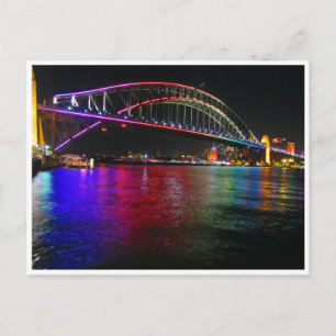 Postal luces de puente de sydney vivid