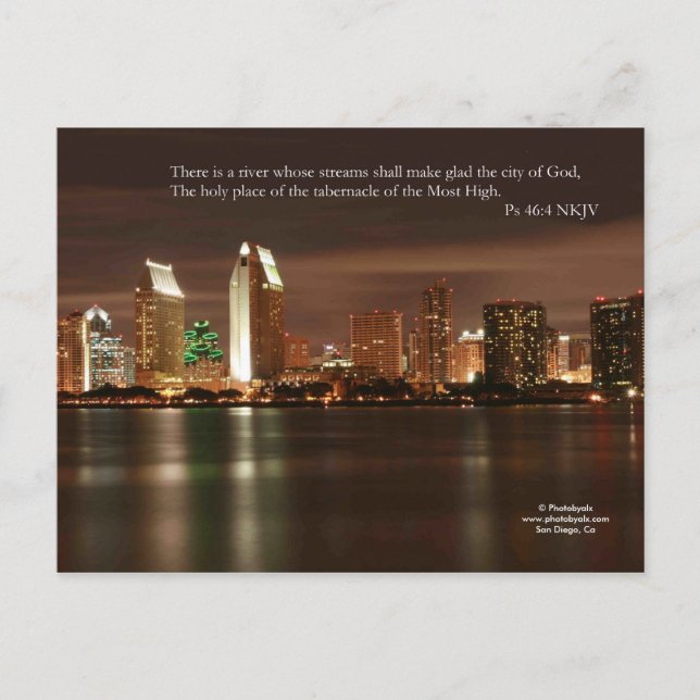 Postal Luces de San Diego (Anverso)