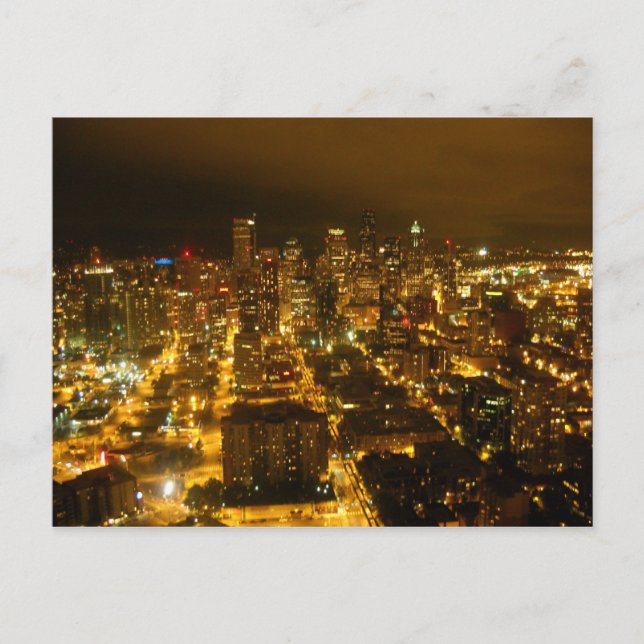 Postal Luces de Seattle (Anverso)