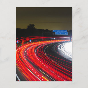 Postal Luces de tráfico de la autopista