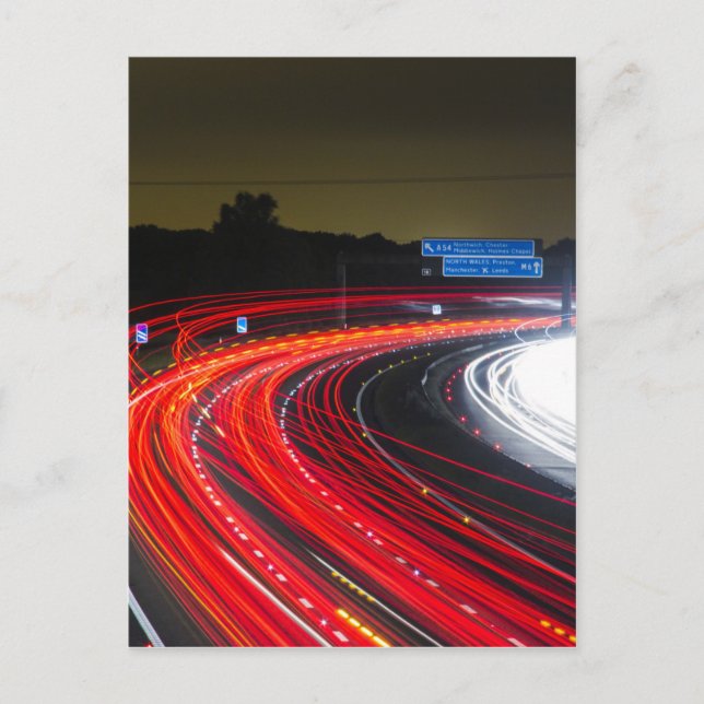 Postal Luces de tráfico de la autopista (Anverso)