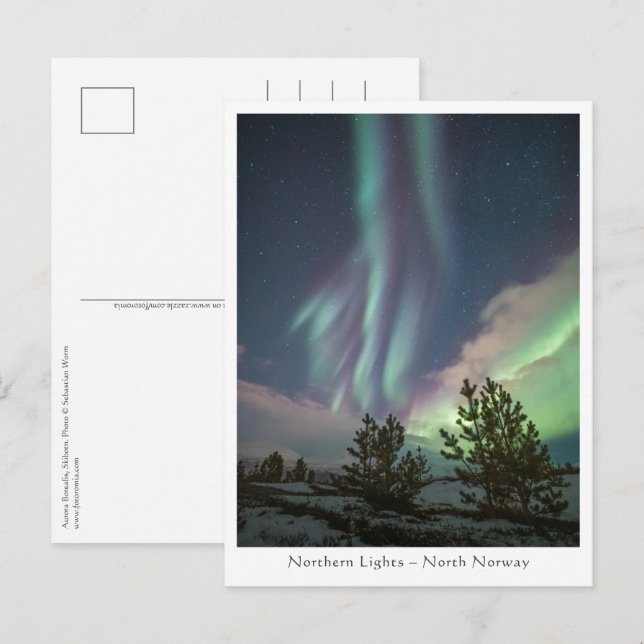Postal Luces del Norte (Anverso / Reverso)