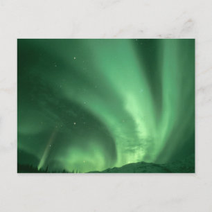 Postal Luces del norte, Aurora boreal, sobre estribacione