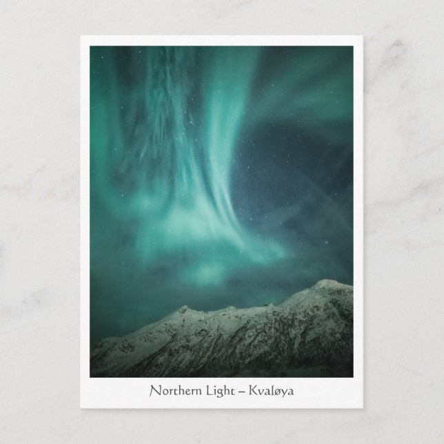 Postal Luces del Norte Noruega (Anverso)
