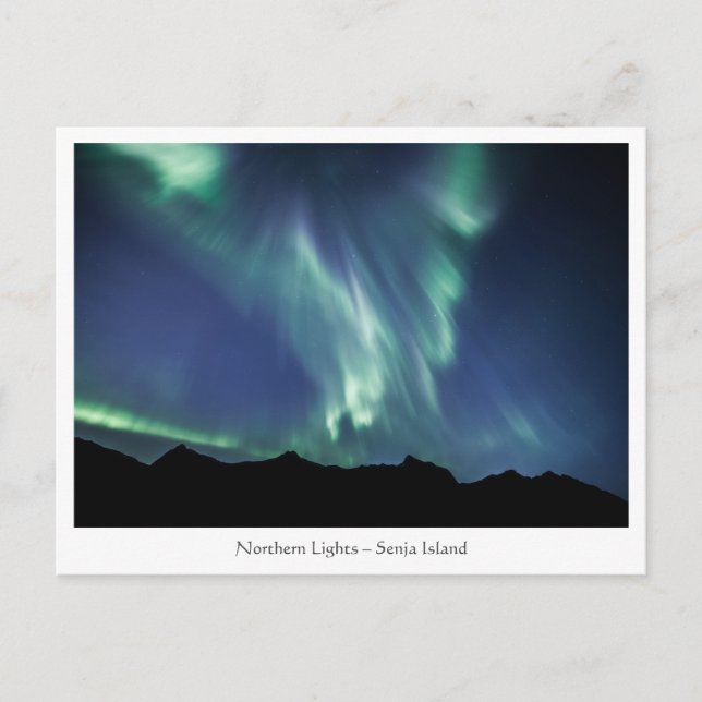 Postal Luces del Norte Noruega (Anverso)