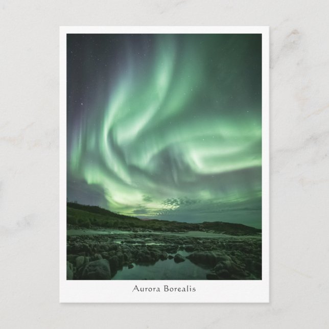 Postal Luces del Norte Noruega (Anverso)