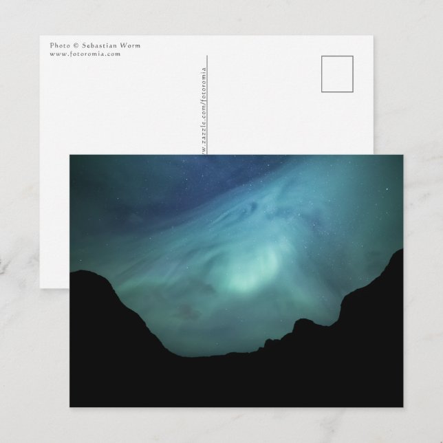 Postal Luces del Norte Noruega (Anverso / Reverso)