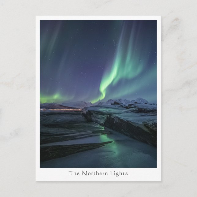 Postal Luces del Norte Noruega (Anverso)