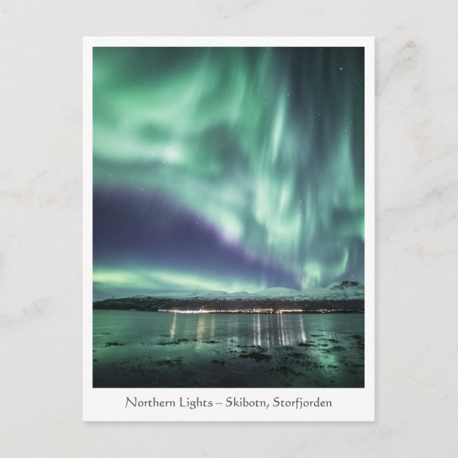 Postal Luces del Norte Skibotn (Anverso)