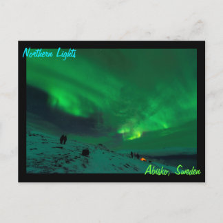 Postal Luces del norte sobre Abisko Suecia