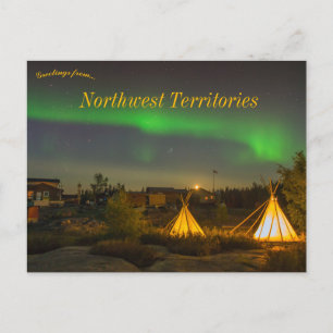 Postal Luces del Norte Territorios del Noroeste Canadá
