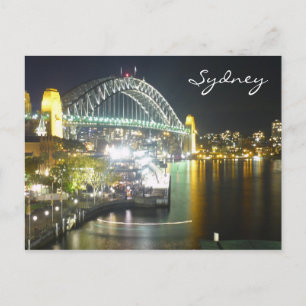 Postal luces del puente de sydney