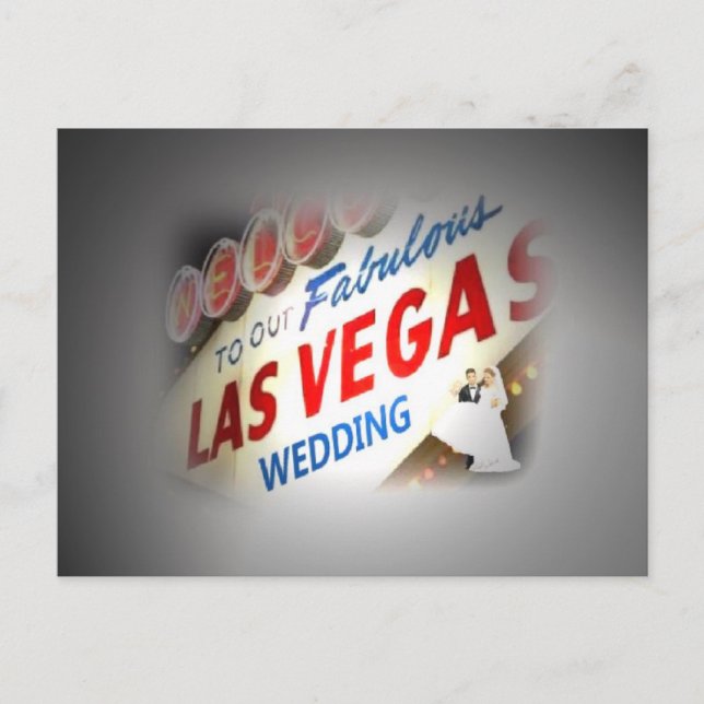 Postal Luces en "Bride & Groom" nuestro Boda en Las V (Anverso)