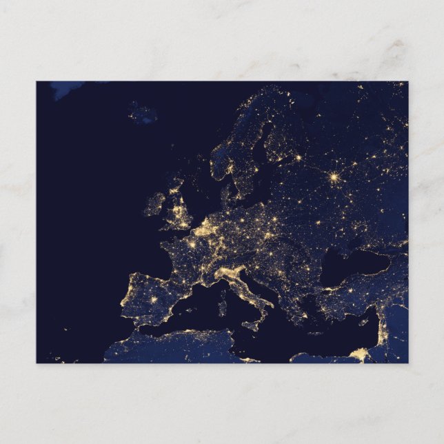 Postal Luces En Varias Ciudades Europeas Y Nórdicas. (Anverso)