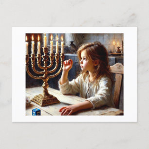 Postal Luces Hannukah,