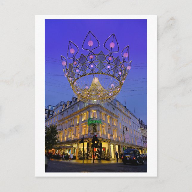 Postal Luces navidades, Bond Street, London Postcard (Anverso)