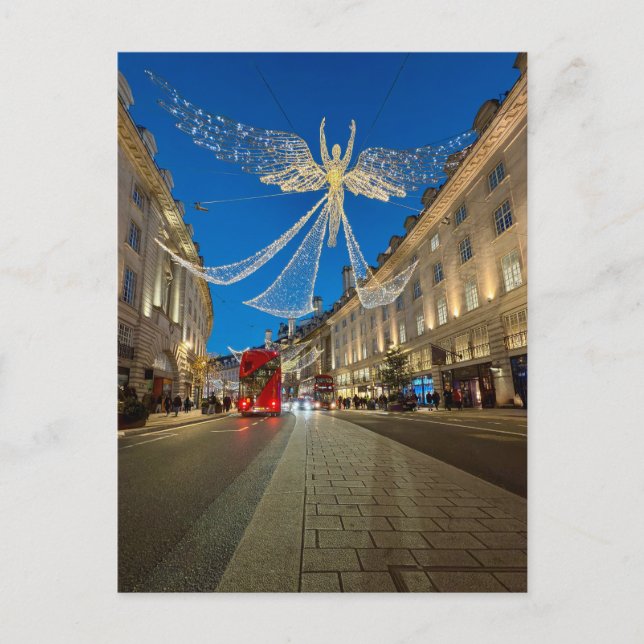 Postal Luces navidades, Regent Street, London Postcard (Anverso)