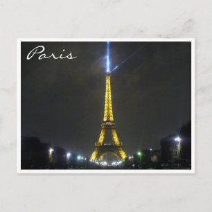 Postal luces nocturnas de eiffel