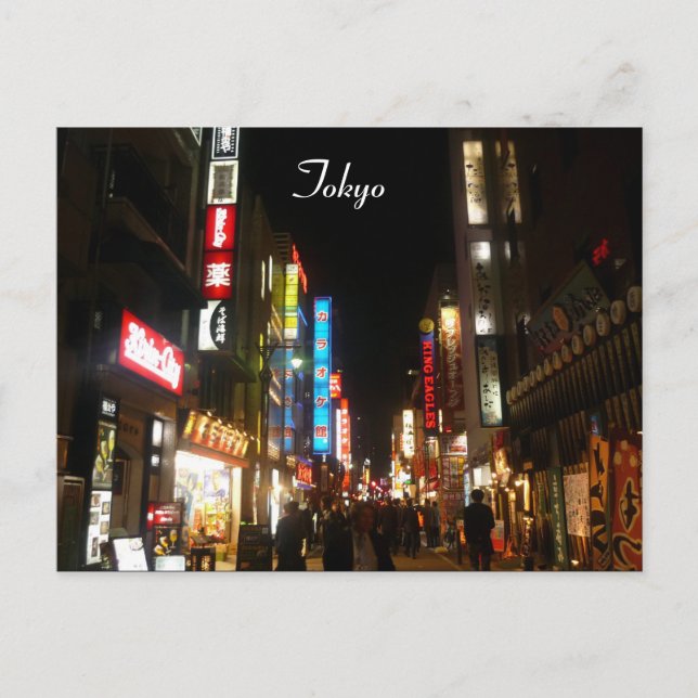 Postal luces nocturnas de shibuya (Anverso)