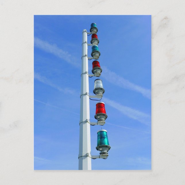 Postal Luces portuarias, puerto de la bahía de Cardiff (Anverso)