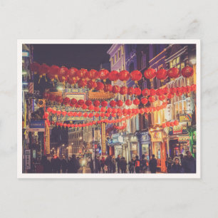 Postal Luces rojas de Chinatown de Londres por la noche F
