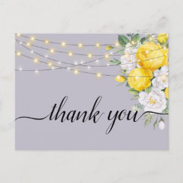 Postal Luces rusticas      Floral amarillaGracias