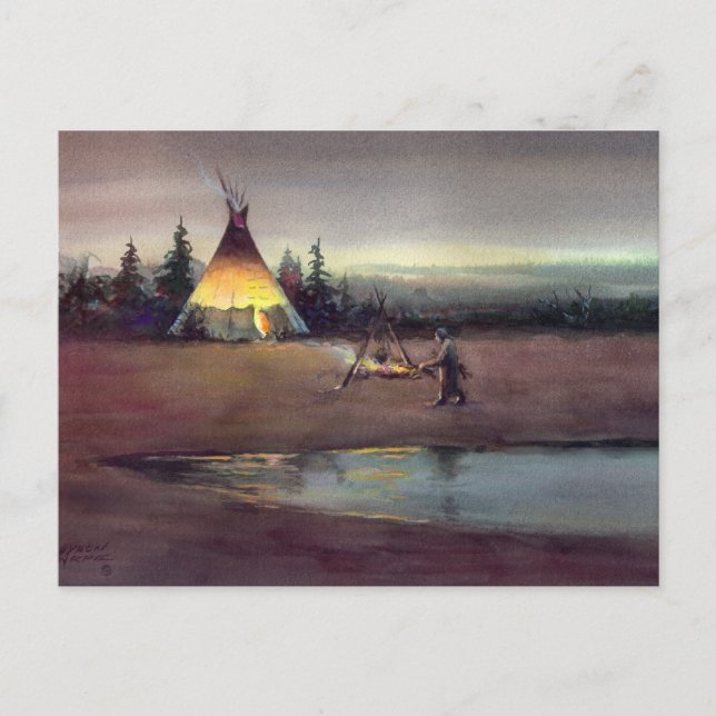 Postal LUCES TIPI de SHARON SHARPE (Anverso)