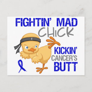 Postal Lucha contra el cáncer rectal de pollo