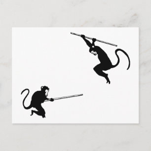 Postal Lucha contra los monos