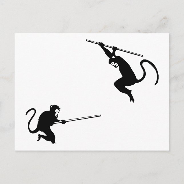 Postal Lucha contra los monos (Anverso)