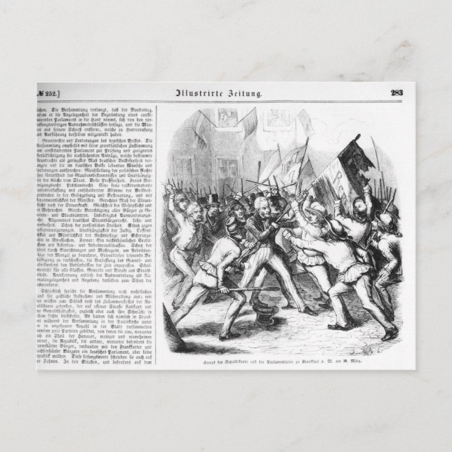 Postal Lucha entre los republicanos y el Parlamento (Anverso)