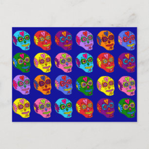 Postal Lucha libre sugar Skull