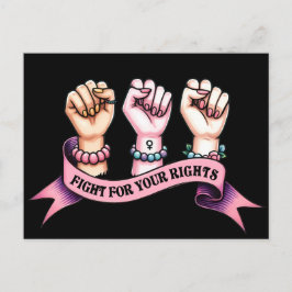 Postal Lucha Por Tus Derechos Feminista