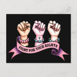 Postal Lucha Por Tus Derechos Feminista