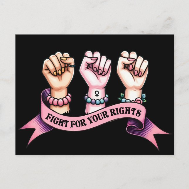 Postal Lucha Por Tus Derechos Feminista