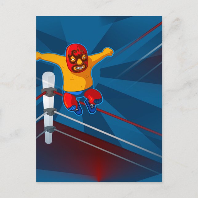 Postal luchador (Anverso)
