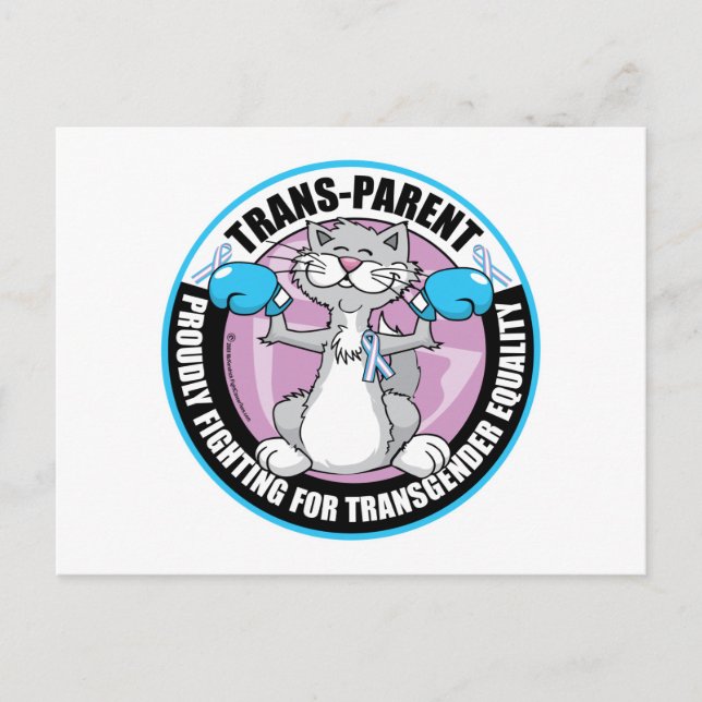 Postal Luchador de gatos transpadre (Anverso)