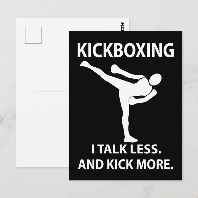 Postal Luchador de Kickboxing Kickboxer Kickboxing (Anverso / Reverso)
