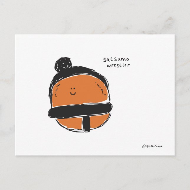 Postal luchador de satsumo (Anverso)